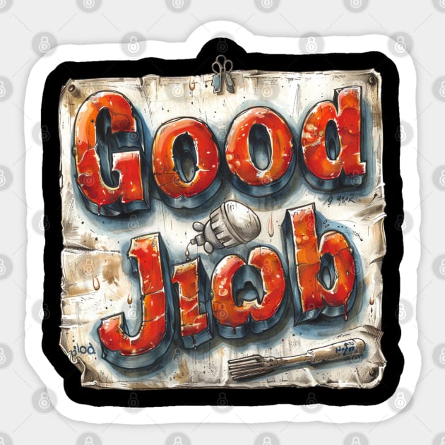 Good Job Sticker by B&C Fashion